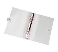 KICHOUSE Couverture de Cahier Pvc Transparente à 6 Anneaux A5, Étui de Protection Solide Anneaux de 2 Cm, pour Carnet et Journal Intime