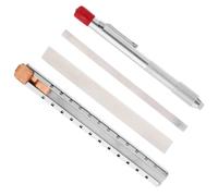 KICHOUSE Crayon de Marquage Stéatite Naturel pour Soudeur Stylo de Traçage Craie de Soudure Résistante avec Porte-crayon Compact