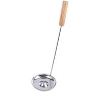 KICHOUSE Cuillère à Huile Facile à Utiliser Antiadhésive en Bois Plusieurs styles et Résistante la Rouille en Acier Inoxydable pour Frire Beignets et Snacks Maison Plusieurs styles