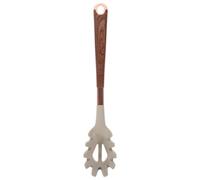 KICHOUSE Cuillère à Pâtes en Silicone Khaki, Ustensile Cuisine Polyvalent Fourchette Perforée pour Servir et Égoutter Nouilles Facilement