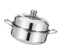 KICHOUSE Cuiseur Vapeur Set de Cuisson Multifonction en Acier Inoxydable à Double Couche, Marmite Pratique Maison, Conductivité Thermique Rapide