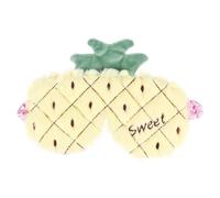 KICHOUSE de Sommeil en Peluche Motif Ananas Bandeau Élastique Taille Unique Doux et Yeux pour Sommeil Relaxation Voyage et Yoga Cache-Yeux Anti-Lumière Confortable Couleur Aléatoire