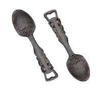 KICHOUSE Décapsuleur Mural Vintage en Fer Noir, Lot de 2 Pièces, Prise Ferme et Gain de Place, pour Cuisines Extérieures et Rassemblements