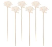 KICHOUSE Diffuseurs d'Ambiance à Tiges en Rotin Fleurs Séchées Parfumées, Lot de 6 Pièces pour Aromathérapie à Domicile, Design sans Feu pour Salon ou Salle de Bain