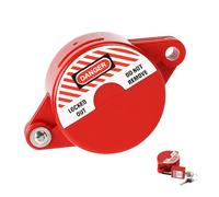 KICHOUSE Dispositif de Verrouillage pour Vanne à Boisseau, Serrure de Vanne Rouge en Abs, Diamètre 25-64 Mm, Usage Professionnel Industriel pour Sécurité et Prévention du Vol D'eau
