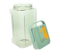 KICHOUSE Distributeur D'eau avec Robinet 3,5 L en Pp Vert Clair pour Maison et Fête, Pichet Pratique et Convivial pour Boissons Fraîches