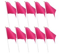 KICHOUSE Drapeaux à Main Agitant Lot de 100 en Tissu Résistant 14X21 CM pour Jardin Fêtes et Défilés Extérieurs