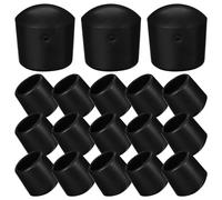 KICHOUSE Embouts de Crosse de Foot Résistance à l'usure Design Élégant Installation Facile 20pcs en Plastique Noir pour Tables de Foot Standard