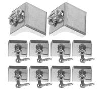 KICHOUSE Embouts de Tringle à Rideaux Argenté en Acier Inoxydable 10pcs Facile à Installer Bouchons de Fin de Course Accessoire de Remplacement pour Rail de Rideau
