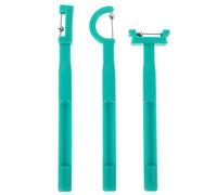 KICHOUSE Ensemble 3pcs Outils Buccaux Verts pour Musclage Langue Garçon et Filles, Entraînement Portable en Plastique Design Ergonomique pour Exercices Quotidiens de Rééducation Orale