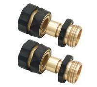 KICHOUSE Ensemble de 2 Paires de raccords Rapides pour Tuyau d'arrosage : connecteurs métalliques Robustes de 3/4" pour Tuyau d'arrosage - raccords à dégagement Rapide pour arroseurs,