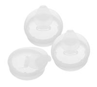 KICHOUSE Ensemble de 3 Bouchons en Plastique Blanc pour Distributeur d'Eau en Verre, Couvercles Résistants Fermeture à Vis, Compatibles Carafes à Eau Froide, Usage Domestique Réutilisable