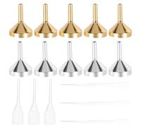 KICHOUSE Entonnoir de Remplissage de Parfum Multifonction en Alumine et Pp Facile à Utiliser pour Transfert Précis de Liquides, Lot de 16 Pièces pour Usage Domestique
