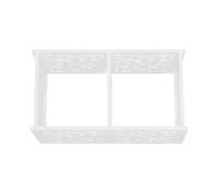 KICHOUSE Étagère Murale Blanche à Design Ajouré en PVC et Bois-Plastique, Support Suspendu sans Perçage, pour Salon et Petite Plante Décorative