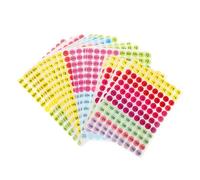 KICHOUSE Étiquettes De Prix Autocollantes Colorées Rondes 20 Feuilles Pré-affichées, Adhésif Amovible Multifonction, Usage Supermarché, Garage, Vide-grenier