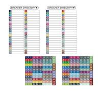 KICHOUSE Étiquettes Étanches en Pvc pour Coffret Électrique de Chantier, Autocollants Réutilisables pour Panneau de Disjoncteur, Lot de 2 Set de Set, pour Dépannage et Bricolage