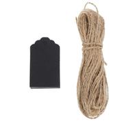 KICHOUSE Étiquettes Suspendues en Papier Kraft Noir, Étiquettes Vierges Solides avec Corde, pour Emballage Présents, Mariages et Engagements