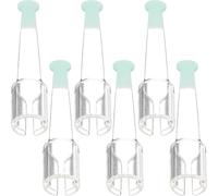 KICHOUSE Extraction du Cérumen 6 Embouts Auriculaires en Silicone Doux, Cuillères à Oreille pour Adultes, Outil de Nettoyage des Oreilles Embouts Remplaçables et