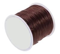 KICHOUSE Fil Élastique Plat 0,6 Mm Marron pour Extensions de Cheveux Invisibles, Résistant et Solide, Fil Ajustable pour Coiffure et Création de Bracelets Diy, Accessoires Coiffure