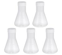 KICHOUSE Fioles Erlenmeyer Couvercle Base Solide et Graduation Standard Lot de 5 Précises Plusieurs styles en Plastique Pp pour Laboratoire en Chimie et Éducation Plusieurs styles