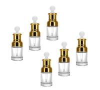 KICHOUSE Flacons Compte-gouttes Sécurisé et Pratique 30ml Lot de 6 en Verre Design Chic pour Huile Essentielle et Parfum pour Soin Quotidien et Voyage