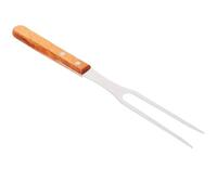 KICHOUSE Fourchette à Viande Longue Acier Inoxydable avec Manche Bois Épais Fourchette de Cuisine Multifonctionnelle pour Barbecue Extérieur Camping et Grillades