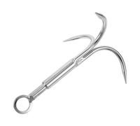 KICHOUSE Grappin à 3 Griffes en Acier Inoxydable Moyen Crochet Multifonction Résistant à la Corrosion pour Ancre de Bateau Pêche Escalade d'Arbres et Camping Outil Robuste pour