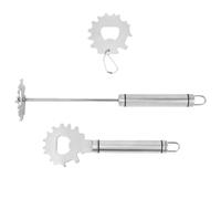 KICHOUSE Grattoir à Barbecue Outil Multi-Usage 3pcs en Acier Inoxydable pour Nettoyer Gril, Forme Verticale et Droite, pour Barbecue en Extérieur
