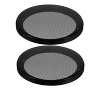 KICHOUSE Grille de Haut-Parleur de Voiture Facile à Installer Noire 6 Pouces et Plastique Lot de 2 Pièces pour Intérieur Automobile