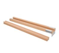 KICHOUSE Guide de Glissière de Tiroir 1 Set en Bois et Fer Marron, Structure Monobloc, Facile à Utiliser, Performance Stable pour Meuble et Armoire