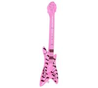 KICHOUSE Guitare Gonflable Rock And Roll en Pvc Légère Gonflage Rapide Rose Accessoires de Fête et Accessoires Photo Uniques et Réalistes pour Décoration
