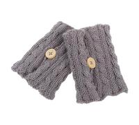 KICHOUSE Housse à Tasse Tricotée en Fil de Laine 2pcs, Manchon pour Gobelet Toucher Douillet, Lavable en Machine, pour Maison et Bureau
