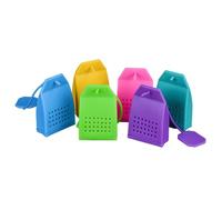 KICHOUSE Infuseur à Thé en Silicone Alimentaire Long Manche et Design Facile à Ouvrir Passoire à Thé pour Tasses et Théières en Vrac Couleur Aléatoire