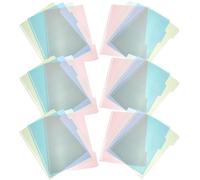 KICHOUSE Intercalaires pour Classeur en Pp 6 Sets Onglets Écrits Séparateurs de Documents Pratiques pour Bloc-notes et Planificateur de Vie