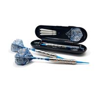 KICHOUSE Jeu de Fléchettes Électroniques Pointe Fine avec Étui de Rangement Accessoire Professionnel Précis et Équilibré Débutants et Joueurs Occasionnels Lot de Bleu Argenté