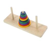 KICHOUSE Jeu De Puzzle Intelligent en Bois Hanoi Tower of Tower en Jouet Éducatif pour Le Plaisir De La Famille