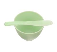 KICHOUSE Kit Bol Mélangeur en Silicone Vert avec Bâton de Mélange pour Masque Facial Diy, Outil Sûr et Facile à Ranger, Accessoire Indispensable pour Soin Visage Maison