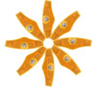 KICHOUSE Kit de 8 Réflecteurs Arrière de Vélo en Plastique Étanches Éléments Réfléchissants pour VTT et Vélo de Route Sécurité Nocturne Renforcée Accessoires de Signalisation pour