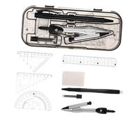 KICHOUSE Kit de Géométrie Complet avec Règle Transparente et Compas Métallique Outils de Dessin Précis pour Étudiants Mathématiques et Artistes pour École Bureau et Dessin Technique