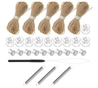 KICHOUSE Kit de Remplacement de Cordons pour Store Plissé en Plastique Marron, Kit de Réparation pour Pare-Soleil de Fenêtre de Camping-Car, Accessoire de Camping et Facile à Utiliser