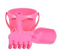 KICHOUSE Kit Jardinage Garçon et Filles 3 Pièces Rose Mini Pelle Râteau Long et Seau d'eau Léger Outils Jardin Adaptés Tout-Petits pour Planter Fleurs Jeux Plein Air et Bac à Sable