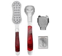 KICHOUSE Kit Manuel de Pédicure Râpe en Acier Inoxydable pour Éliminer Callosités et Exfolier Peaux Mortes, Outil de Soin des Pieds Pratique