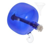 KICHOUSE Lampe à Huile Ronde en Verre Bleu Réutilisable Paraffine Liquide, Facile à Utiliser, pour Décoration Moderne