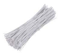 KICHOUSE Liens de Câble en Fer Plastifié 0,45 MM 1000 Pièces pour Fixation de Paquet Alimentaires et Étiquettes, Kit Réutilisable pour Rangement Câbles à Domicile et Bureau