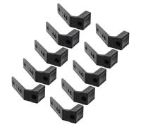 KICHOUSE Lot de 10 Crochets en J Robustes en Plastique PC pour Rangement pour Haltères Support de Barre d'Haltères 40X55X100 MM Accessoires pour Rack à Squats Organisation Espace Sport