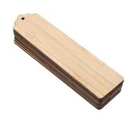 KICHOUSE Lot de 10 Marque-pages en Bois Vierges Soi-même, Matériau Bois Naturel, Format 10 Pièces, pour Activités Créatives et Études
