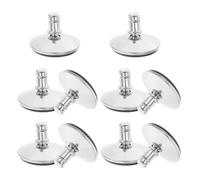 KICHOUSE Lot de 10 Patins de Remplacement pour Chaise de Bureau 50 MM Pieds de Réglage en Métal et Plastique Profil Bas Coussinet Antidérapant Compatibles Sols Durs et Moquette