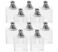 KICHOUSE Lot de 10 Pièces en Verre Transparent 10 Pendentifs Boule Bouchon à Vis, Accessoires Polyvalents pour Bijoux Créatifs pour Amulette ou Petits Objets