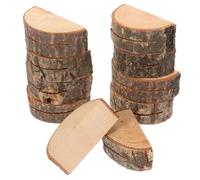 KICHOUSE Lot de 10 Porte-Cartes en Bois Demi-Rond pour Support de Numéro de Table et Menu, Style Naturel et Élégant, pour Expositions et Centres Commerciaux