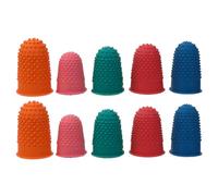 KICHOUSE Lot de 10 Protège-Doigts en Caoutchouc Multicolores Antidérapants et Flexibles Housses de Protection pour Doigts Adaptées aux Travaux Manuels et